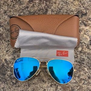Ice blue ray bans. Women’s. Size 58